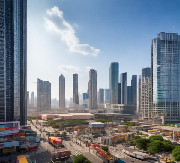 夏台国际商贸城,商业区与物流服务的结合 夏台国际商贸城,商业区与物流服务的结合