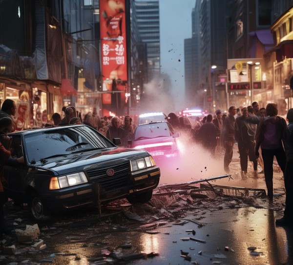 商业街事故，奇迹般的事故