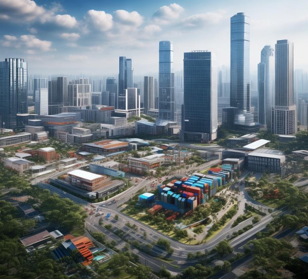 延安国际商贸城，致力于成为国际商业大都市——国际物流、贸易、餐饮、消费、金融一网打尽