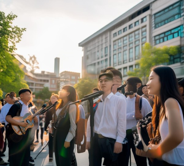 武汉商贸学院校园新闻，一曲青春之歌