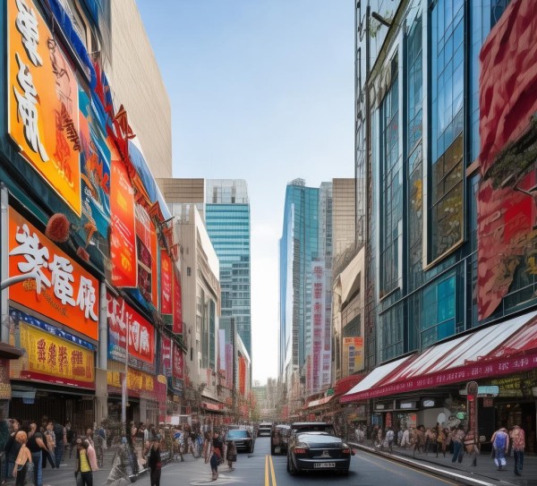 卢氏新闻商贸城，城市中的重要商业区域