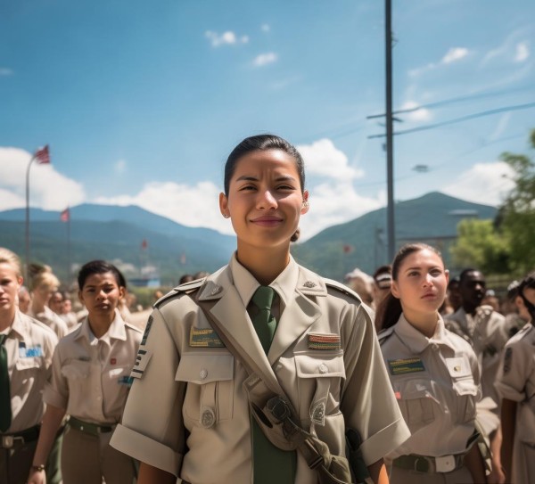 华南学生军训精神洗礼