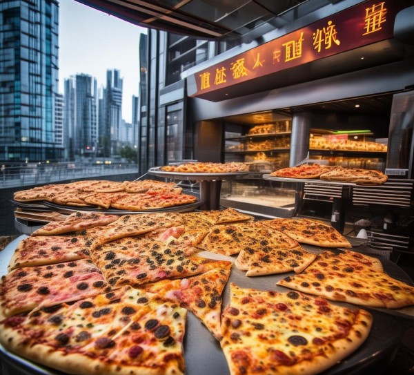 合肥京商商贸城，作为合肥的一个地标性建筑，快餐中心以其独特的 pizza 创建令人难忘。