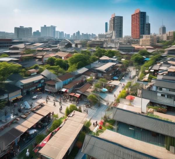 城市化转型中的商贸空间设计，城中村的未来布局