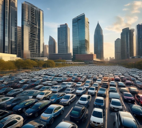 义乌商贸城停车场，城市发展的重要见证