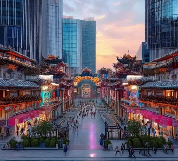 城市明珠与商业生态，鑫泰商贸城的完美融合