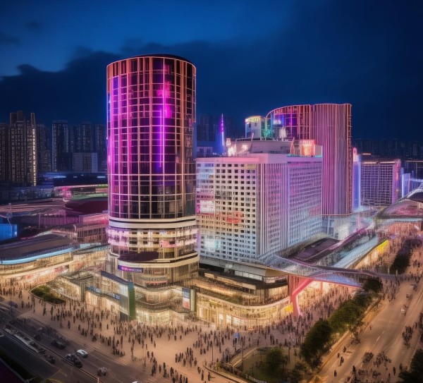 桥北马良商贸城，商业中心的璀璨之光，商业区繁华与设施齐全