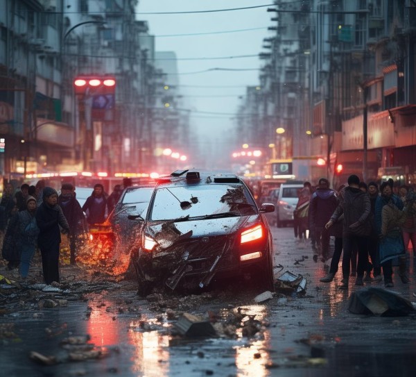 萧县商贸城车祸，及时关注，紧急提醒