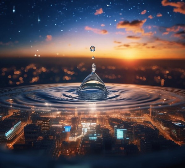 汇源商贸开启商业新纪元，一滴水在浩瀚星空下，开启商业新方向。