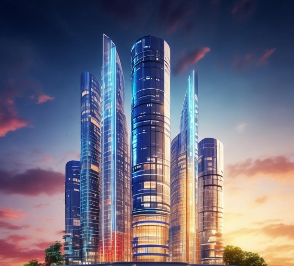 6栋商业中心绽放异彩，展望未来，成就未来辉煌。