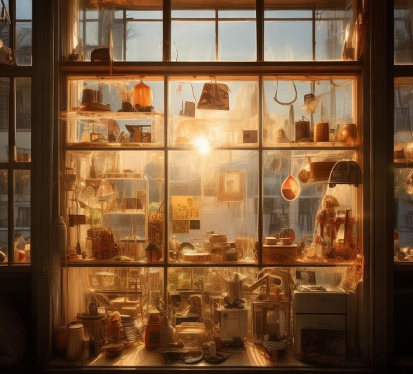 温暖的未来，阳光橱窗，温暖的未来感的橱窗