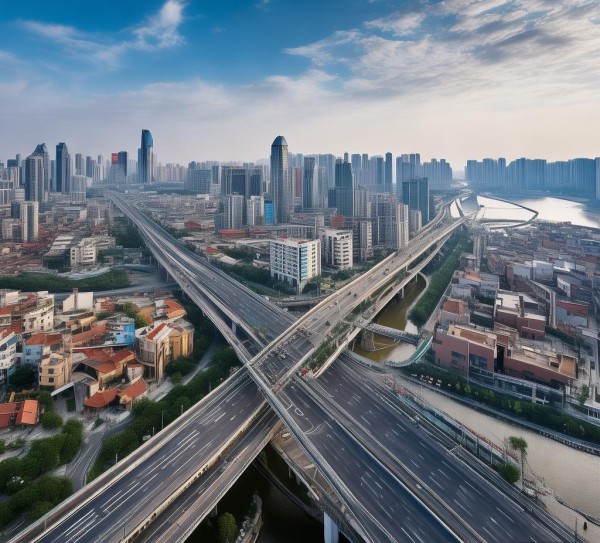 射洪涪江商贸港，交通大动脉与商业中心