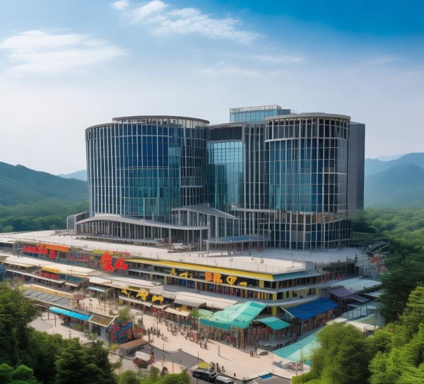 潢川新闻商贸城位于洪雅县