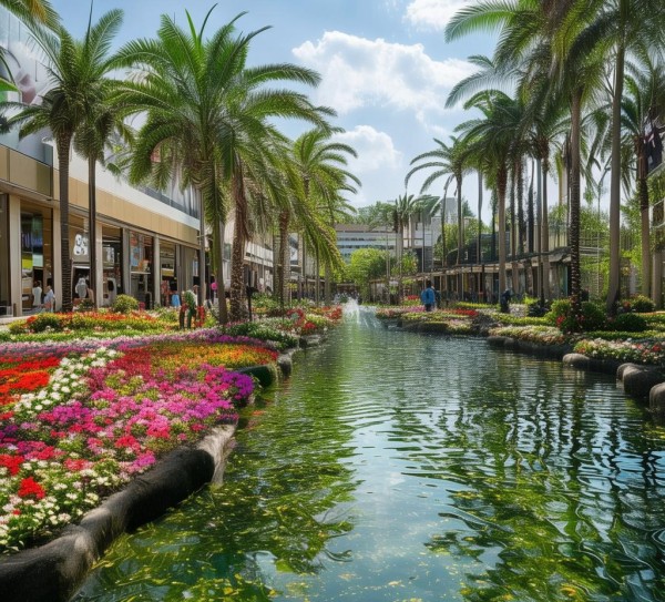 商贸城花园，一场视觉盛宴