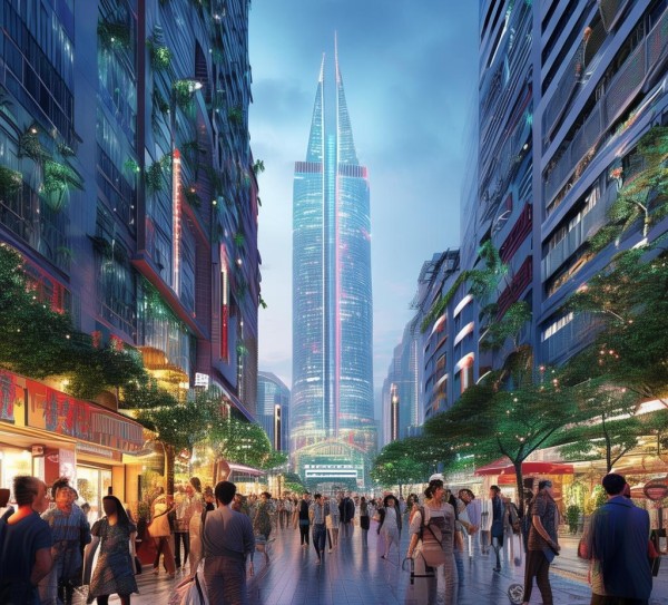 灵川商贸城重建工程辉煌成就，为城市注入新的活力