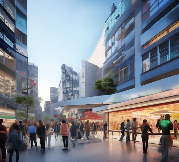 区商贸服务中心助力商贸繁荣，服务市民需求。