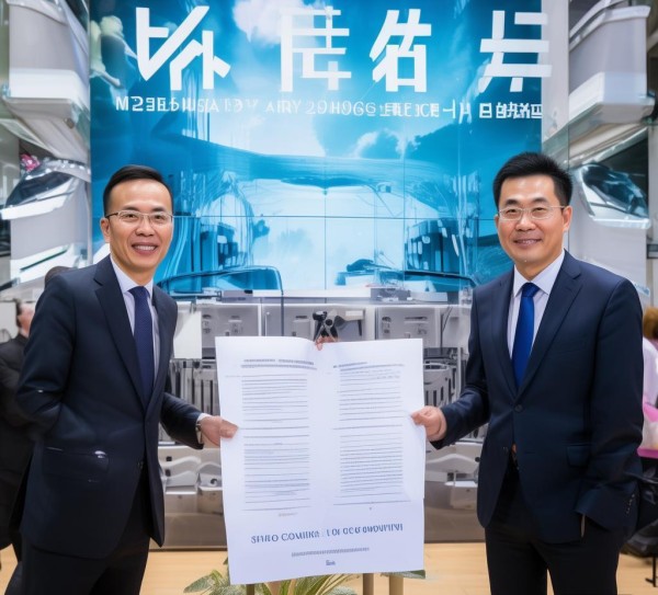 223年X月X日，商贸城与XYZ公司签约，XYZ公司将与商贸城合作，具体合作内容包括智能仓储系统、新能源汽车电池等。