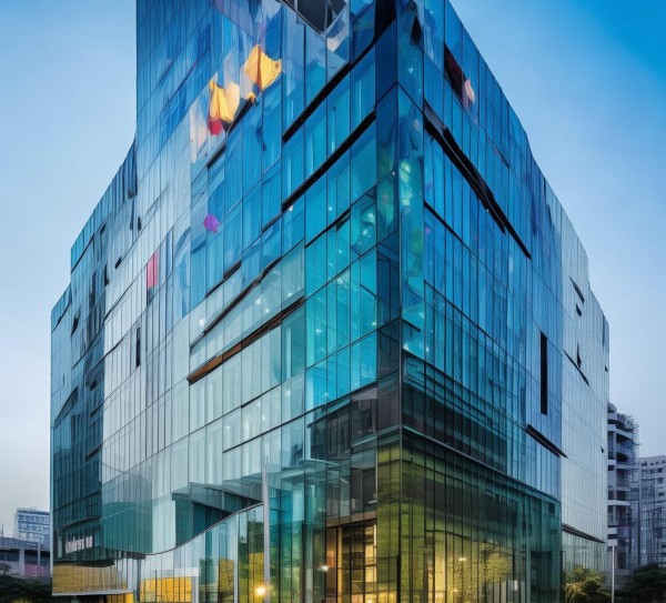 东莞商贸大厦大型现代化商业综合体玻璃幕墙工程