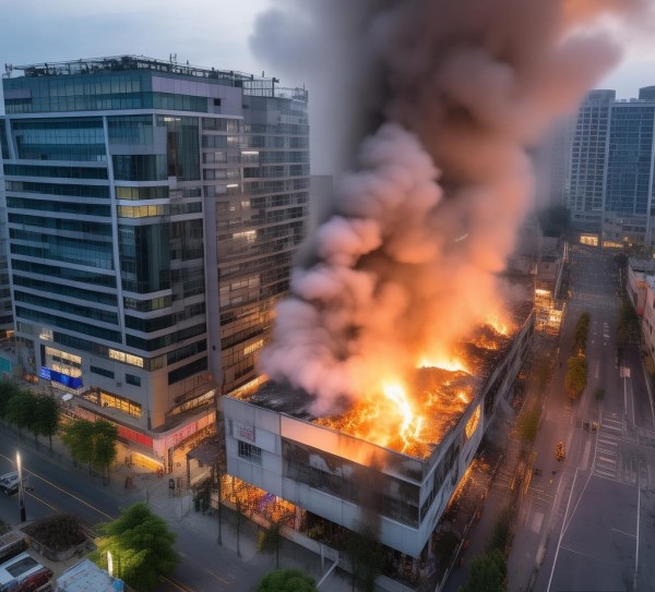 达州商贸城Yanching Road商业中心，火灾发生原因及处理措施Case Study