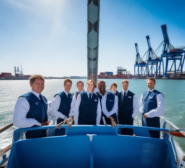 蓝色商贸服务，物流与贸易领域的专业服务