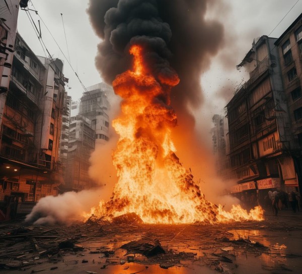 商贸服务商起火，毁灭性爆炸，生命至暗时刻