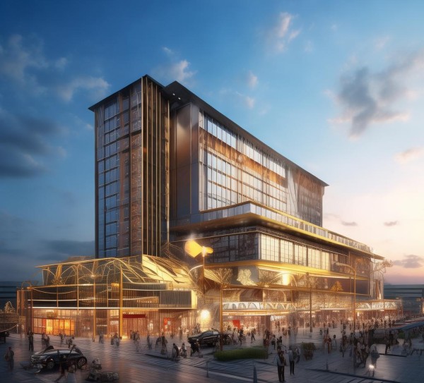 阳逻港商业中心，象征与经济价值的结合