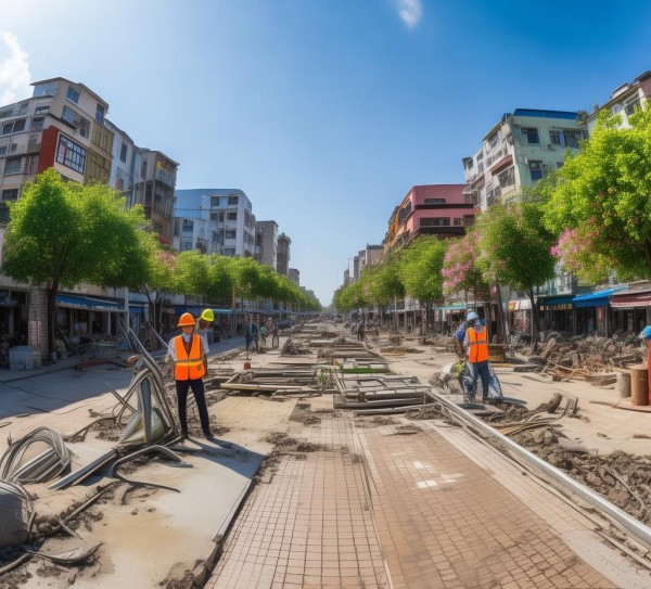 惠州市商贸街拓宽工程进展顺利