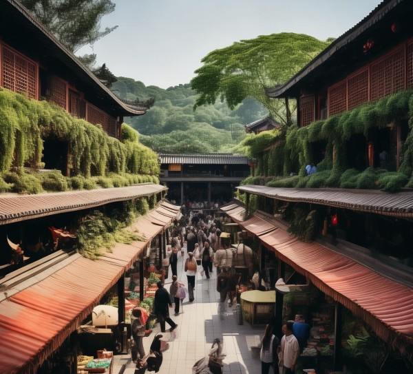 陇川天成商贸城，商业与自然的完美结合