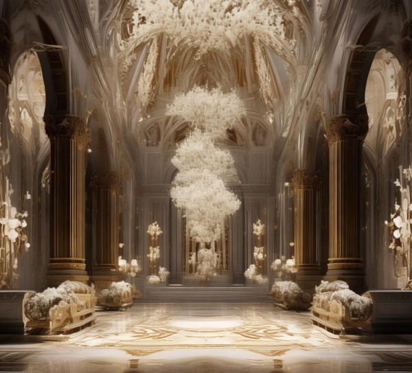 豪华仪式感的空间——商贸公司内部装修