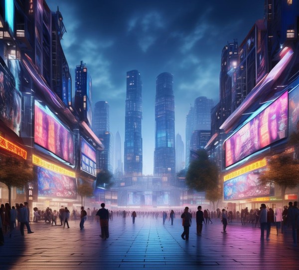 淮南市商贸文化广场，数字赋能，未来之都