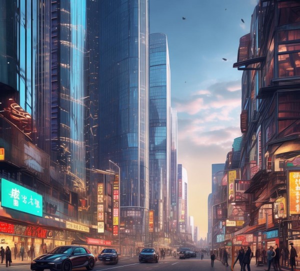 Totally Modern Economic商贸 City in Tangyudong City