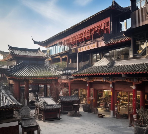 浙江商贸城，现代与传统建筑完美融合