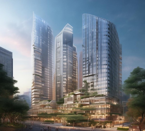 复兴商贸城整修项目，scanned and comprehensive design