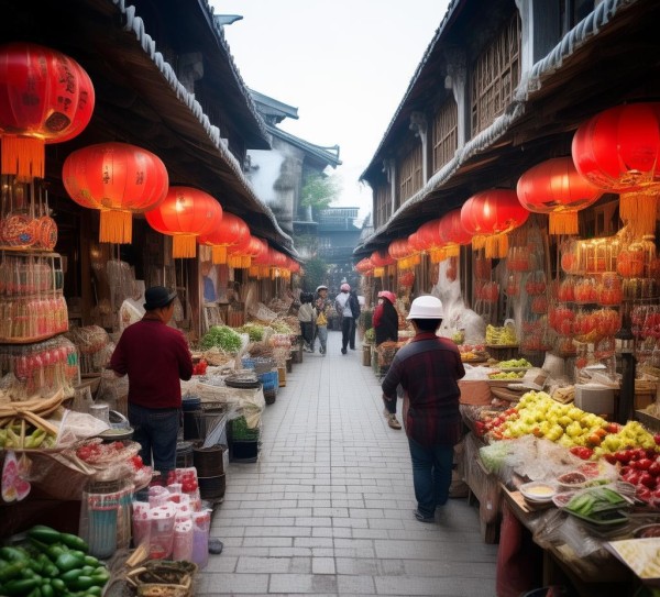 浠水汪岗镇商贸街，连接商生活，见证商业与消费的融合