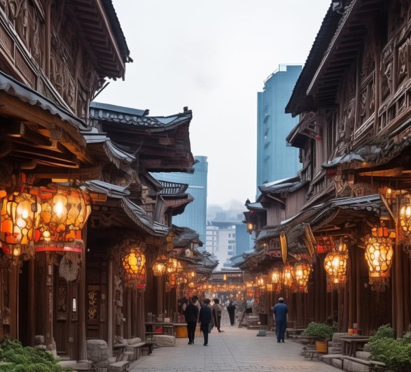 延边州商贸街,历史与现代的对话 延边州商贸街,历史与现代的对话