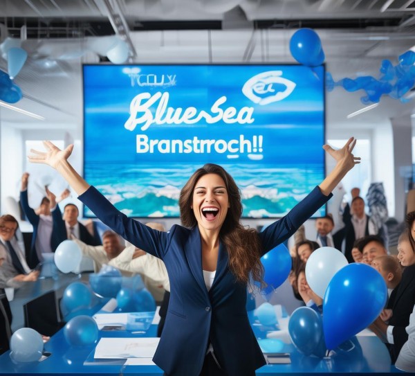 今天蓝海商贸业务突破！