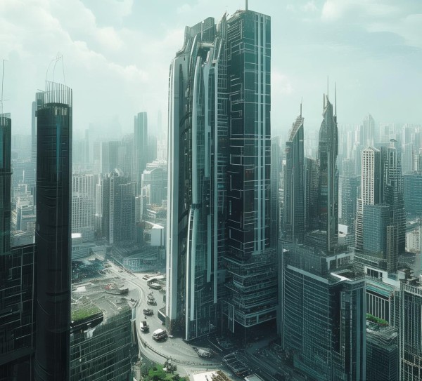 大型商贸服务场所，全球商界的映照