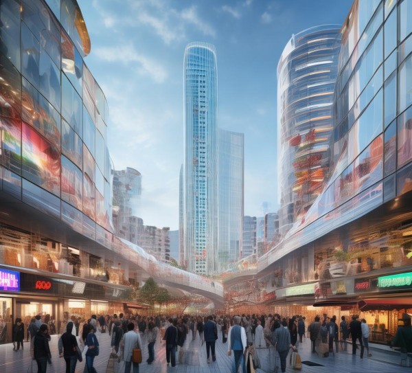 新兖镇国际商贸城，创新未来，商业活力